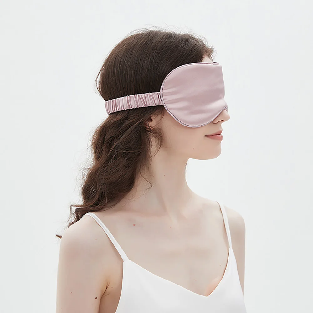 Schlafmaske aus 100 % Maulbeerseide für Männer und Frauen, Augenabdeckung, große Augenbinde für Total Blackout, Größe 20 x 8,5 cm – Detail 9