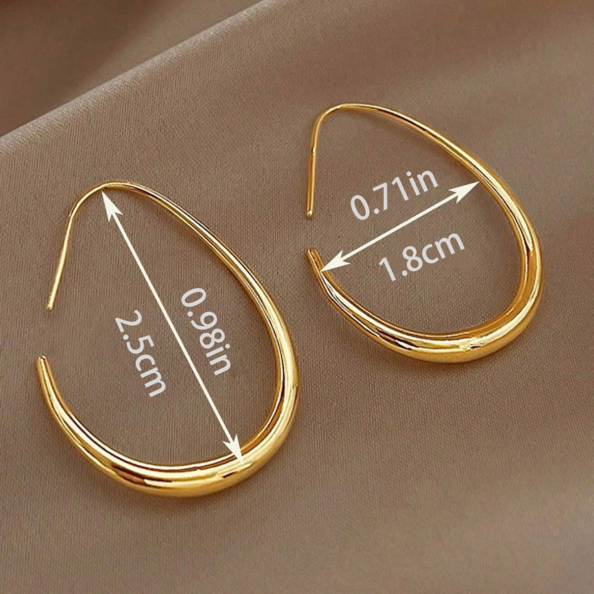 2 pieces of women's European and American creative double loop wrapped earrings, outdoor carnival, party, holiday dressing gifts image 6