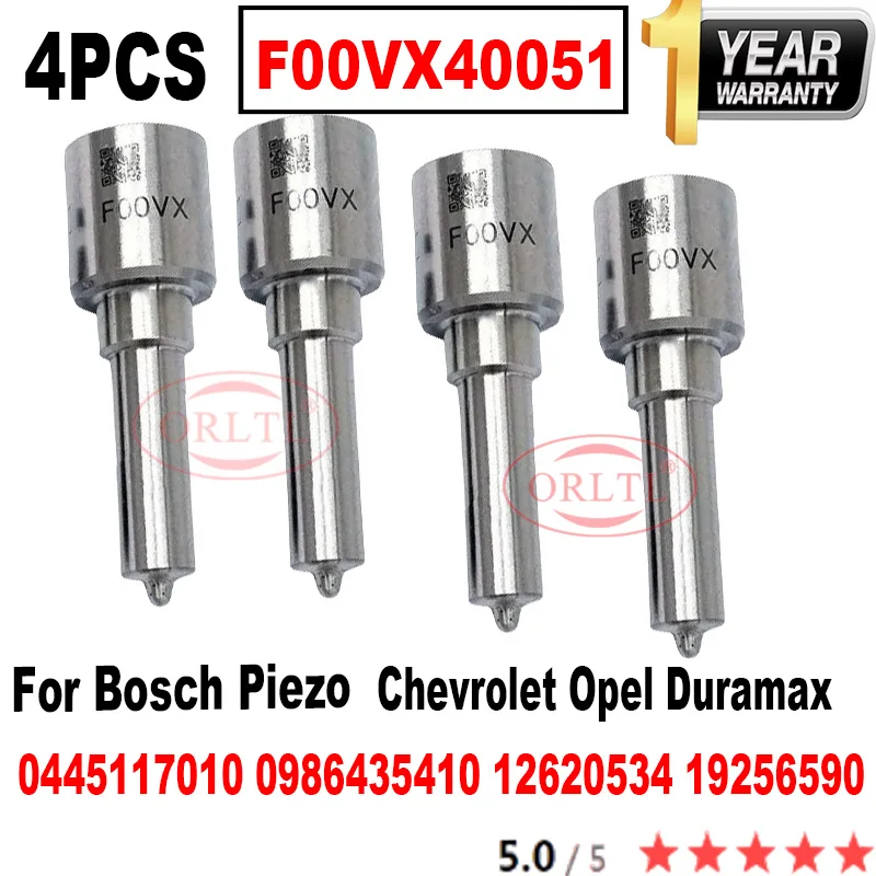 0445115064 4PCS F00VX40051 Injector Nozzle F 00V X40 051 Full Cone Spray Nozzle for Piezo Injector 0445115063 986435410