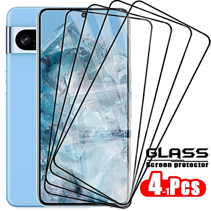 4-2pcs gehärtetes Glas für Google Pixel 8a 8 6a 7a 5a 4a 5g 4g Pixel 8 8pro 9h Schutz folie Displays chutz folie für Google 8 Pro