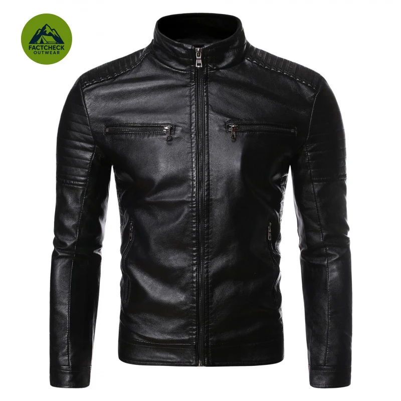 Picture 5: FACTCHECK EU US Size Luxury Quality PU Jacket Autumn Winter Stand Collar Flight Motorcycle Leather Jacket