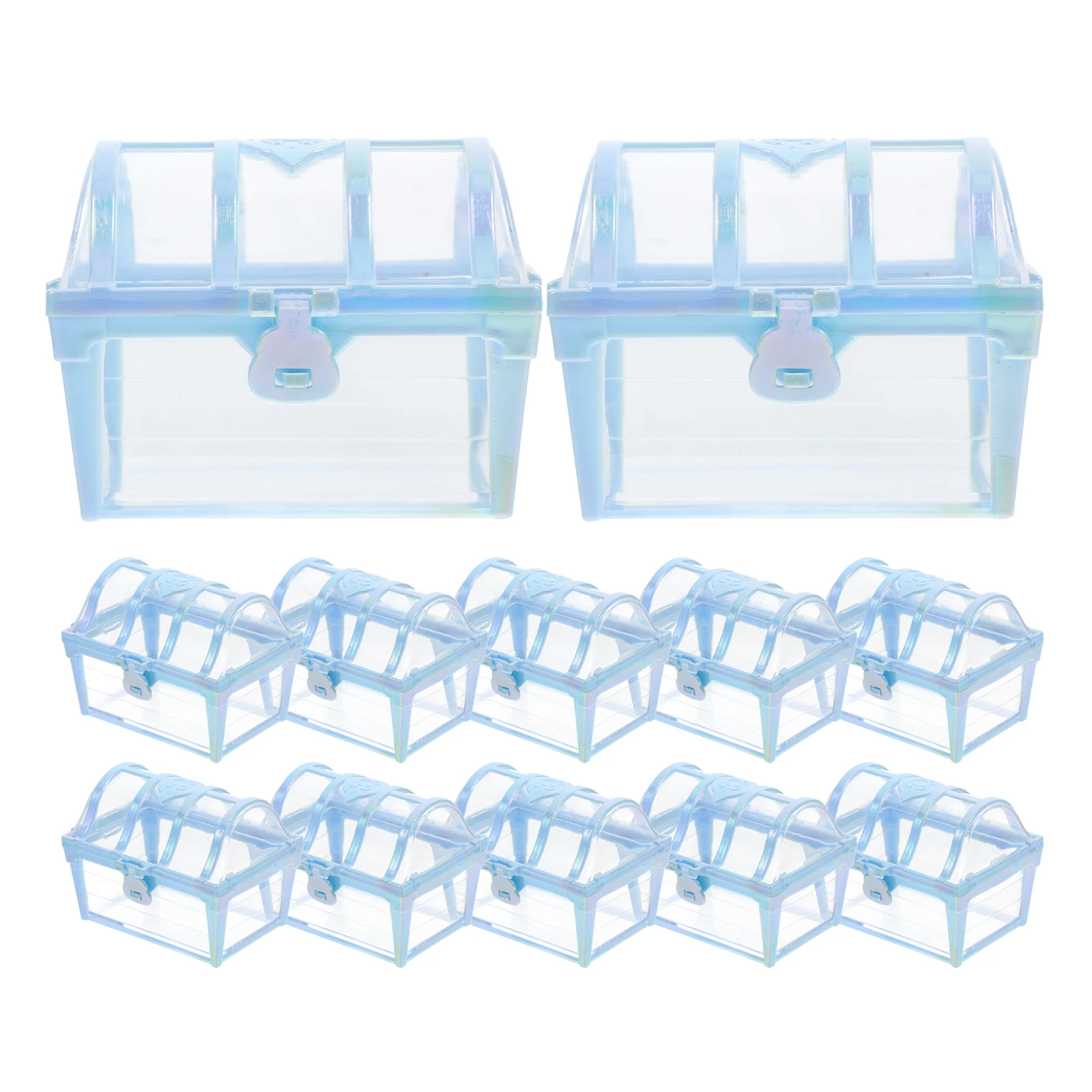 

12 Pcs Pearl Luster Treasure Chest Candy Boxes Pirate Theme Party Favor Gift Containers TreatBoxes Decorative Packaging Wedding