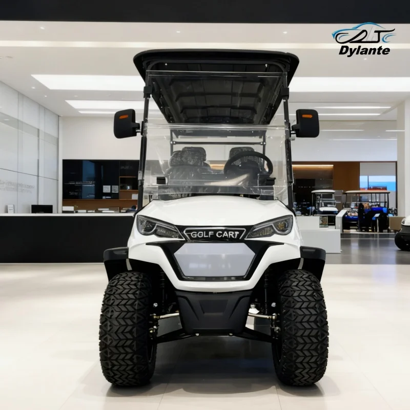 

Лидер продаж, новая 6-местная электрическая тележка для гольфа и электрическая экскурсионная тележка со складным заднем сиденьем + встроенный ящик для хранения