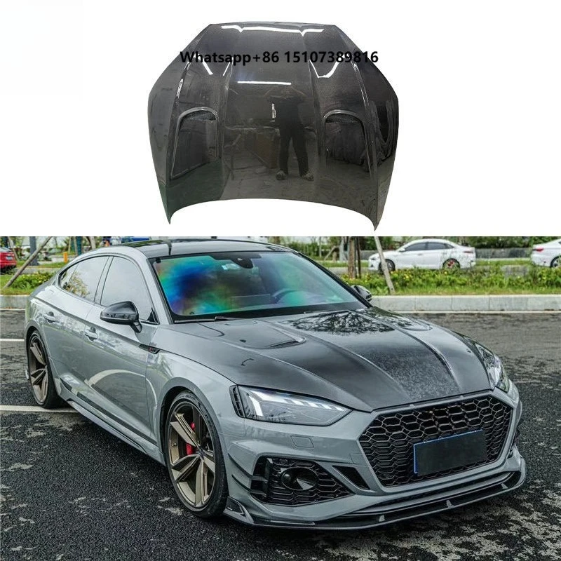 A5 S5 B9 High Quality Style Carbon Fiber Engine Hood Bonnet Engine Cover for A5 Sline S5 RS5 8W6 Car Parts