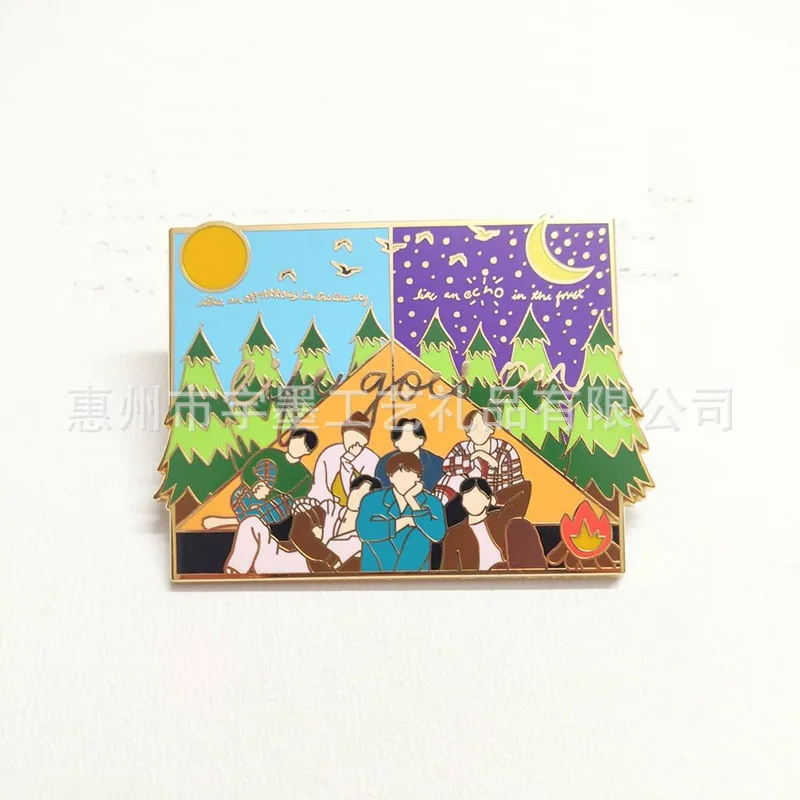 Customized. Baking Paint Metal Badge-Border Idol Comic Show Peripheral Cartoon Culture Commemorative Pin Arm