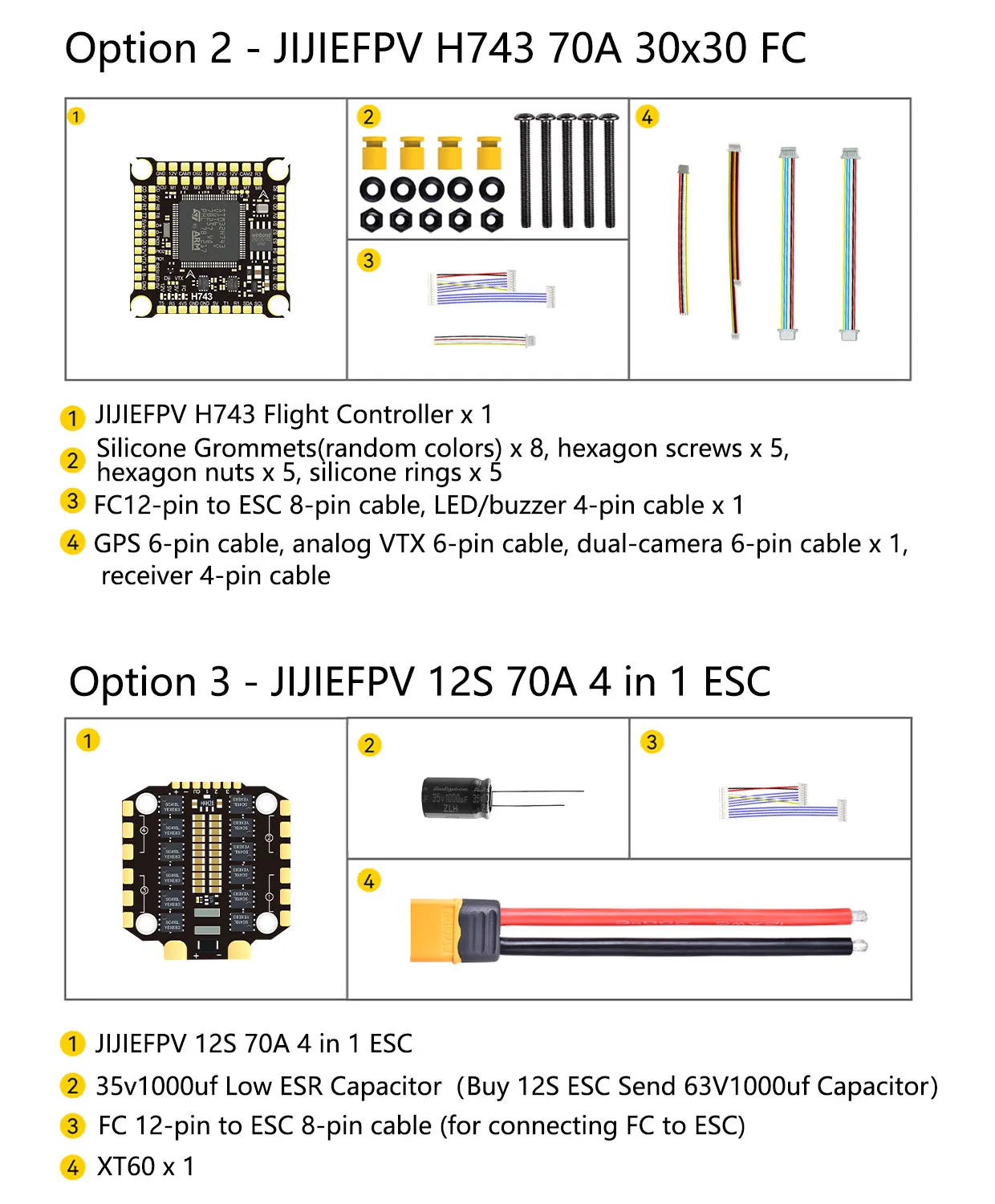 H743 Flugcontroller mit BetaFlight und Ardupilot Unterstützung, FC H743 Stack 12S 70A 4-in-1 ESC für 5-Zoll DJI RC FPV Freestyle Drohne DIY-Teil – Detail 26