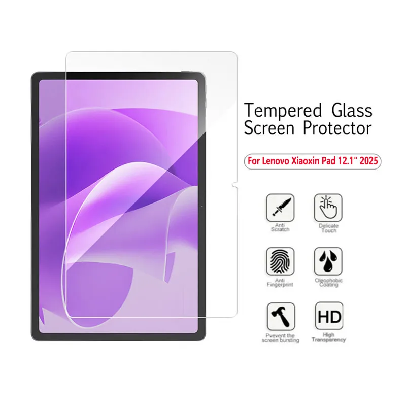 

For Lenovo Idea Tab Plus 12.1/Tab K12 2025 Tempered Glass Film For Xiaoxin Pad 12.1 inch 9H HD Screen Protector TB365FC