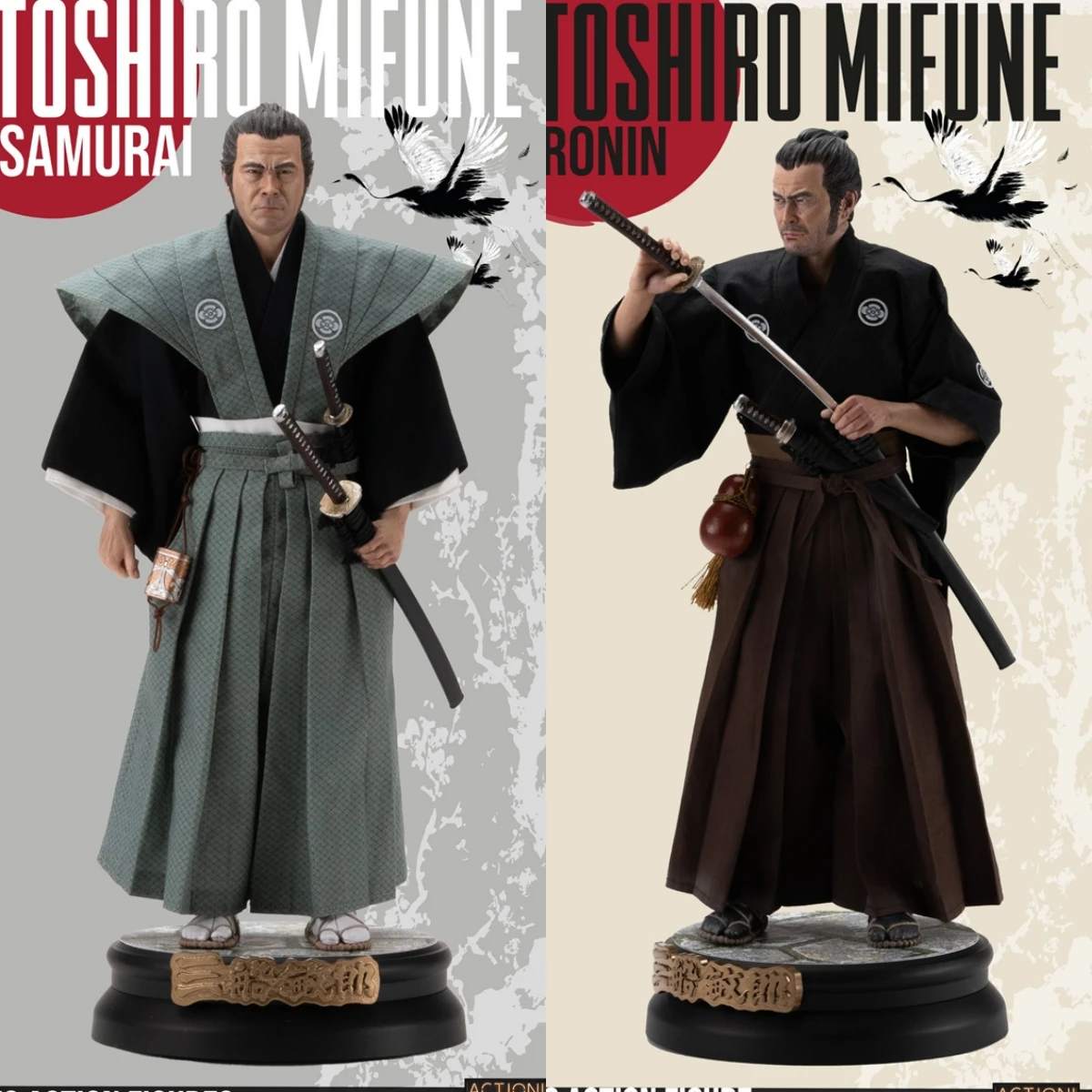 Nfinite Statue X Kaustic Plastik 1/6 Scale Toshiro Mifune Samurai/Ronin/Double Pack Full Set 12” Male Action Figure Model Toys