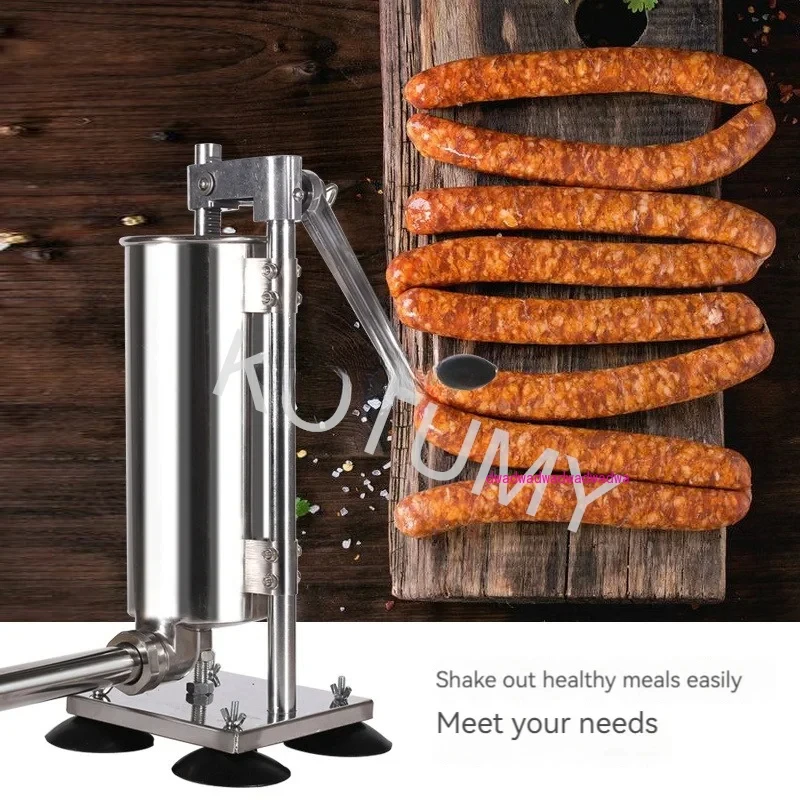 Fill Sausage Stainless Sausage Sausage Meat Homemade 4L Manual Syringe Machine Stuffer Steel Filling