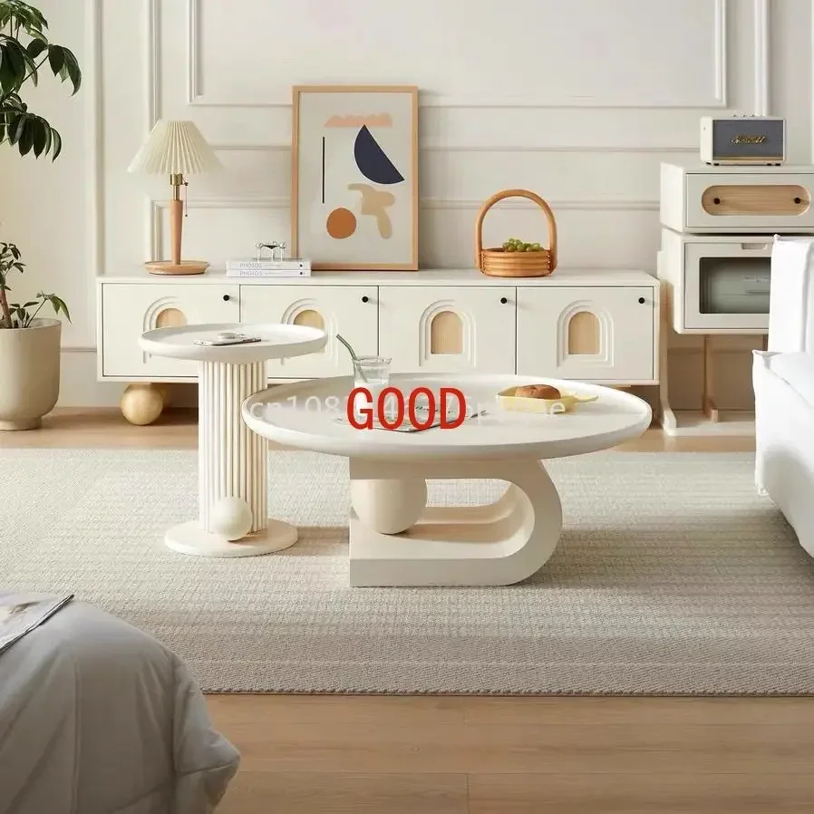 

Современный простой чайный столик в кремовом стиле, креативная гостиная, бытовая мебель, журнальный столик
