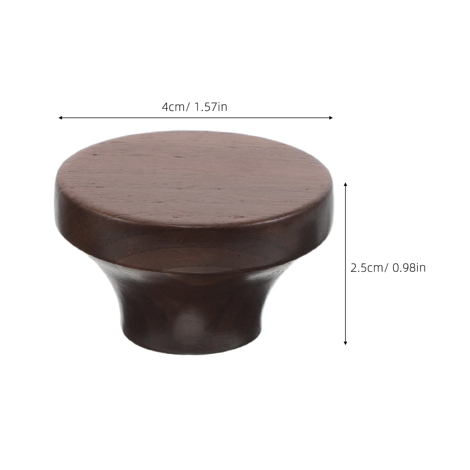 4Pcs Solid Wood Round Drawer Knobs Rustic Cabinet Pulls Single Hole Handles for Dresser Wardrobe Furniture