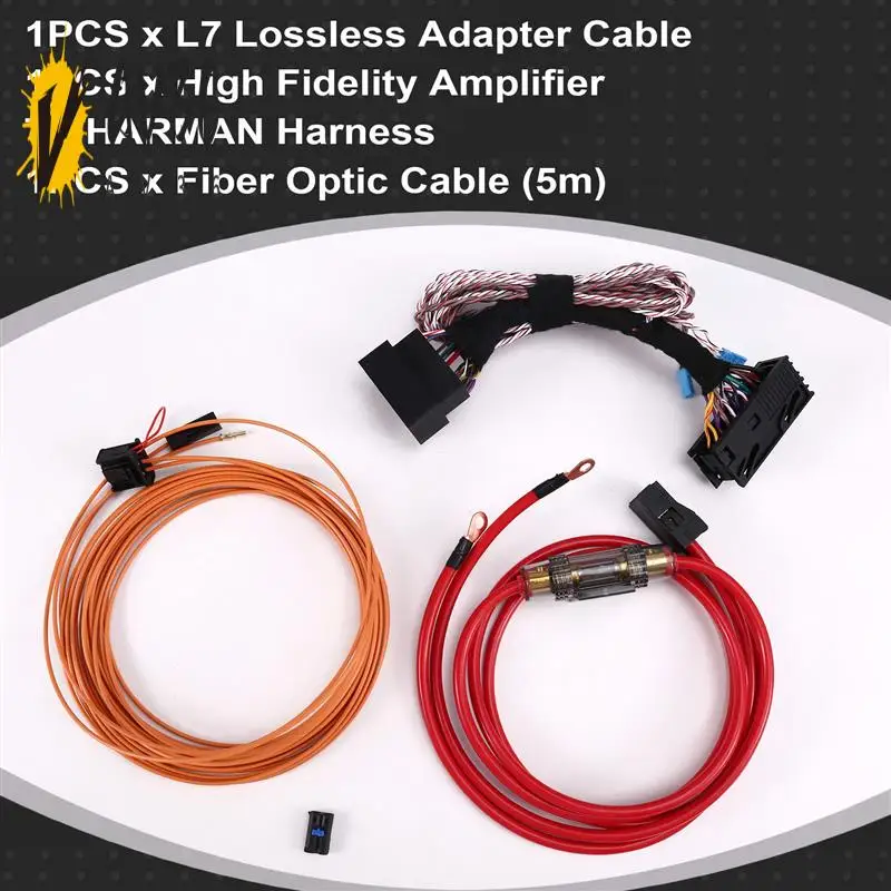 

AV36-High Fidelity Amplifier To Harness, Lossless Cable, L7 Lossless Adapter Cable, Fiber Optic Cable For BMW