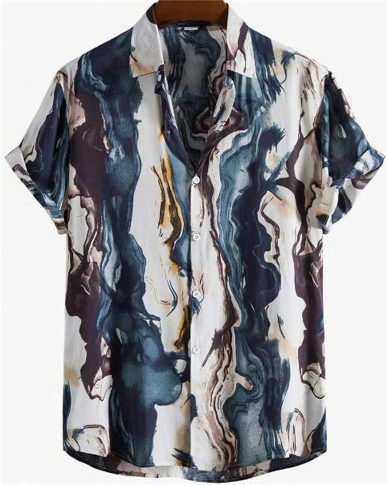 

Men's Summer Hawaiian Short Sleeve Holiday Casual Loose Beach Beach Shirt