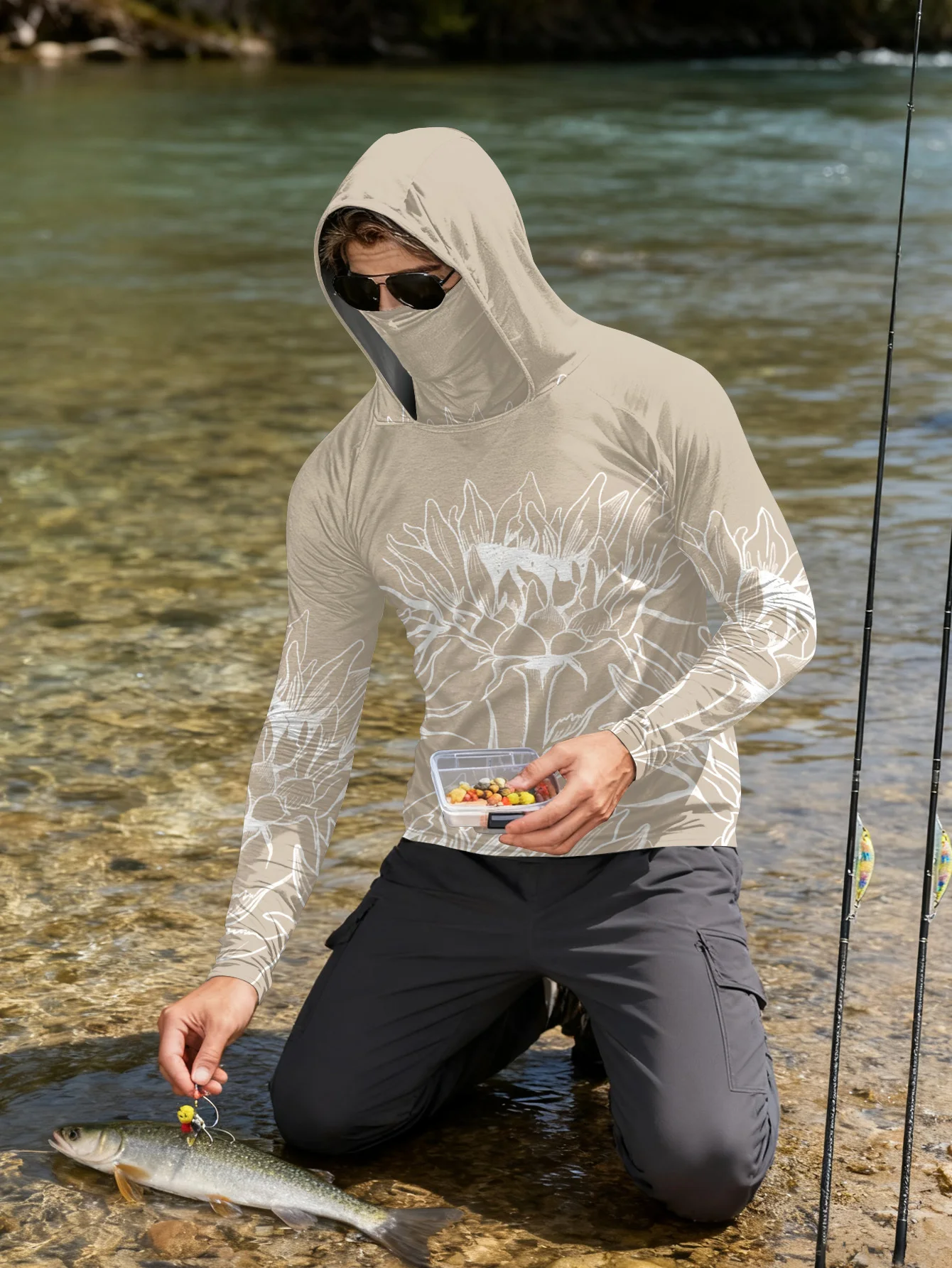 Kaos Pancing Pria Pelindung Si - Outdoor Hunting Hoodie ulasan dan harga