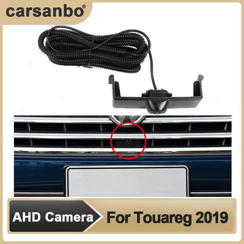 Carsanbo Car AHD Front View OEM Camera HD Night Vision Fisheye 150°Chrome Camera For VW 2019 Touareg Parking Monitoring System