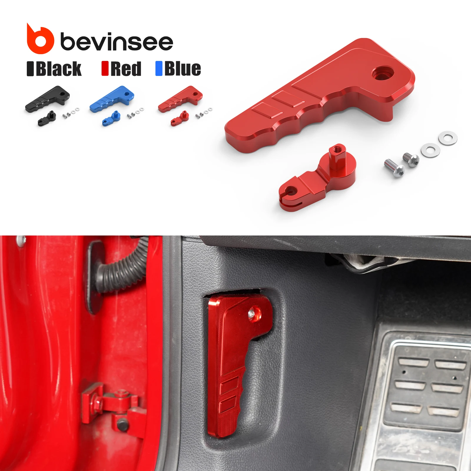 

BEVINSEE Bonnet Release Lever Handle for VW for Golf MK7 GTI R. for Seat Leon 5F. for Skoda Octavia 5E LHD 2015-2020 6R1823533
