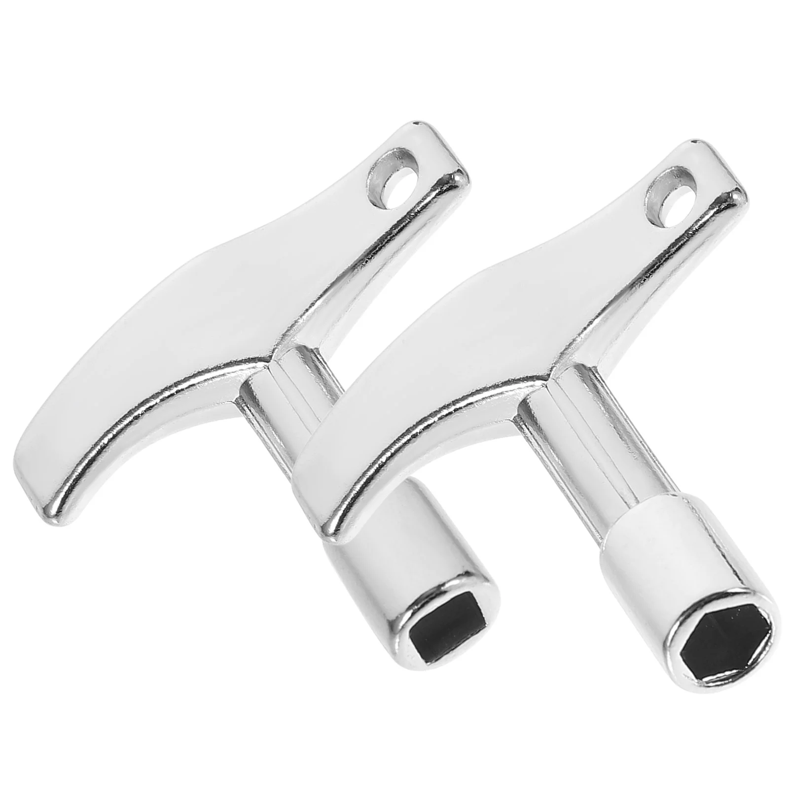 

2 Pcs Hexagonal Square Zinc Alloy Tuning Key Drum Universal Snare Accessories Drums Keys Wrench Tool Metal Tools