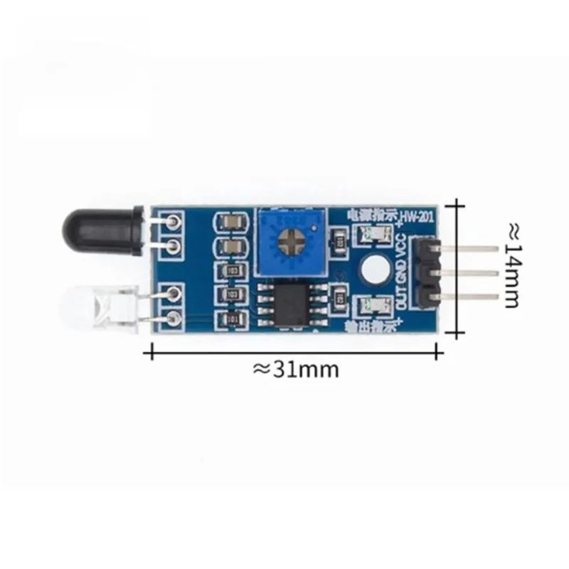 10pcs/Infrared Beam Detection Component Photoelectric Reflective Obstacle Avoidance Sensor for Smart Vehicle