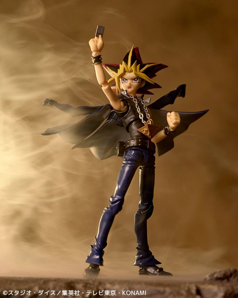 

Kaiyodo Revoltech Yami Yugi Yu-Gi-Oh! Action Figure with 4 Face Plates & Millennium Puzzle Dungeon Dice Monsters Collectible