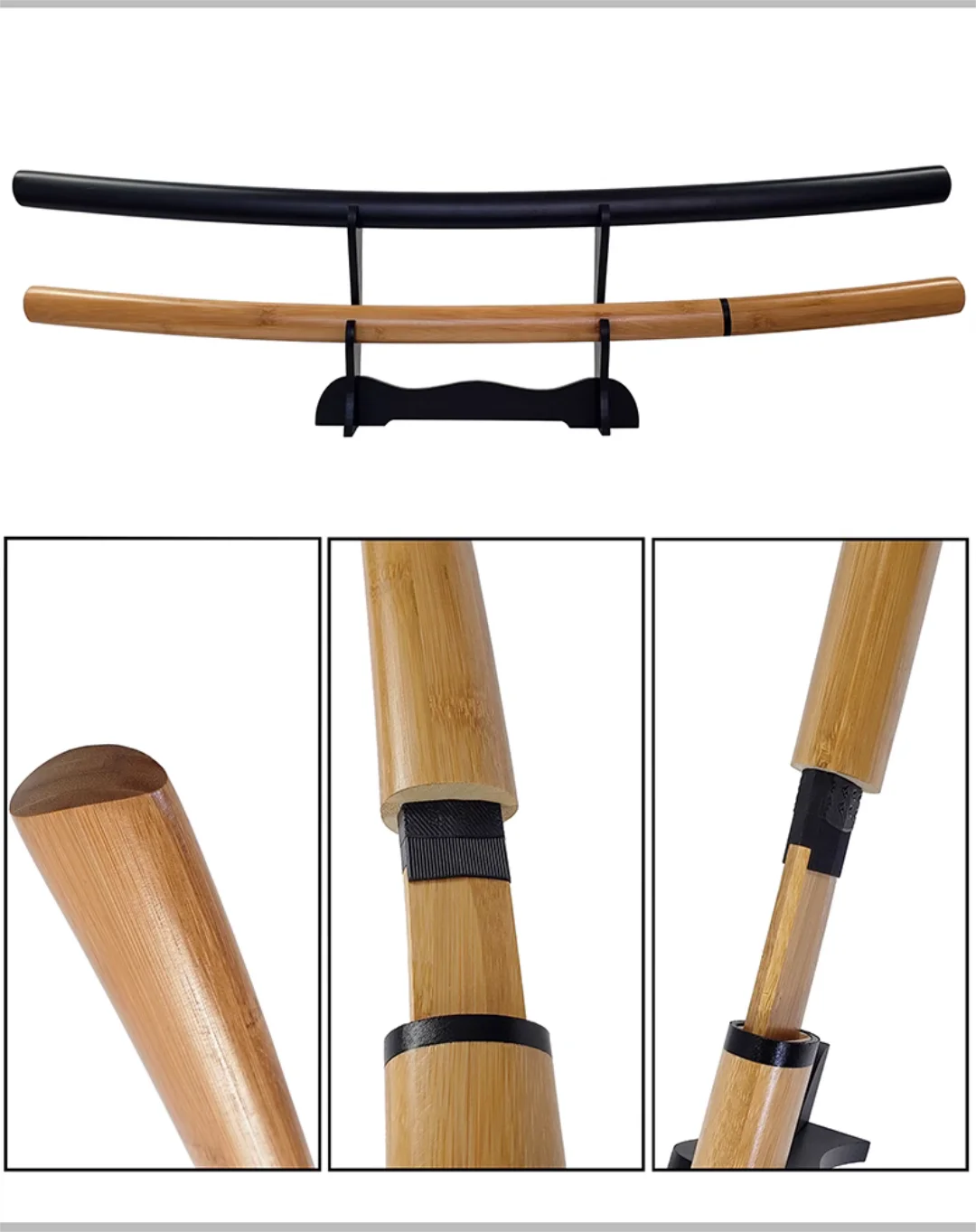 

High Quality Original Bamboo Chinese Kungfu & Japanese Juhe Sword Bamboo Blade & Saya Fit Training Weapon Cosplay Props Unsharp