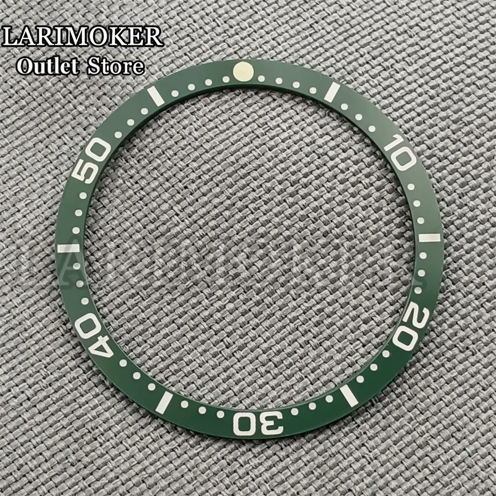 LARIMOKER slab Ceramics Diameter 39.3mm*33.7mm  Watch Bezel Blue Green Black Insert  Watches Accessories Parts