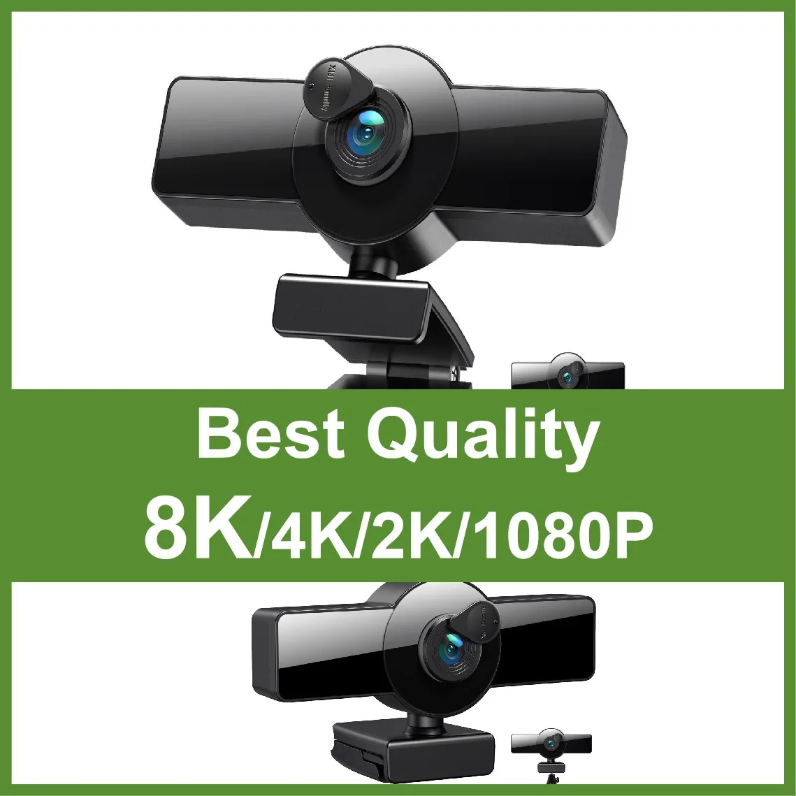 XJ 8K 4k Web Cam HD Video Camera Webcams PC 120 Wide Angle Webcam USB Autofocus Cammera for Streaming PC Laptop Computer