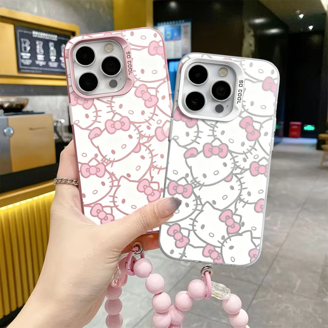 الوردي لطيف مرحبا كيتي سوار الحب سلسلة الحال بالنسبة فيفو V60 لايت 5G V50 لايت V60 V50 Y400 برو Y04 V40 Y100 V30 Y2K غطاء Funda #1