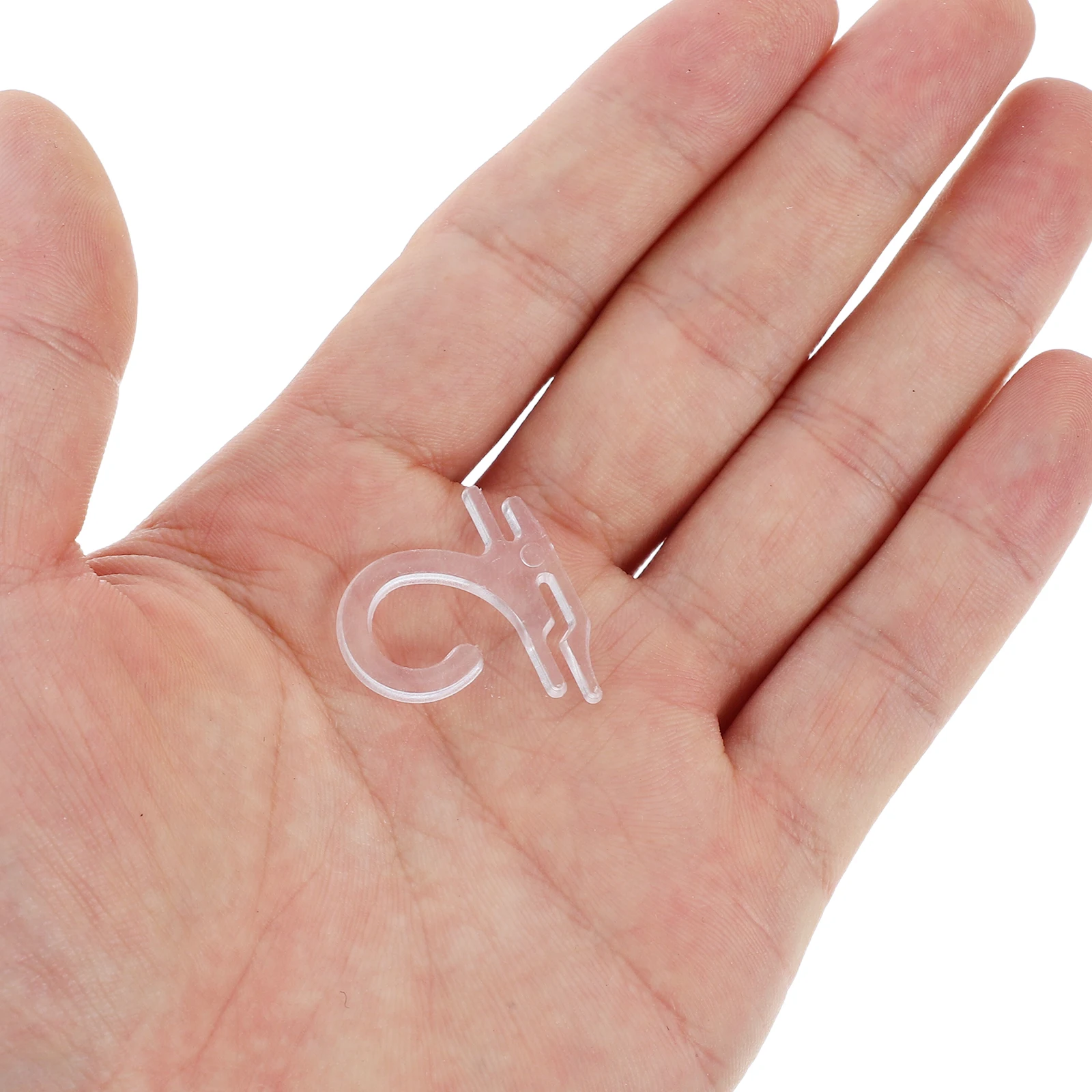 

300pcs Transparent Plastic Retail Hangers Display Storage Lightweight Smooth Edge Portable Garage Sale Yard Sale