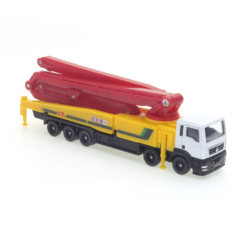 XCARTOYS 1:100 1：64 Geely Galaxy Concrete Pump Truck Remote Truck Alloy Simulation Car Model Static Decoration