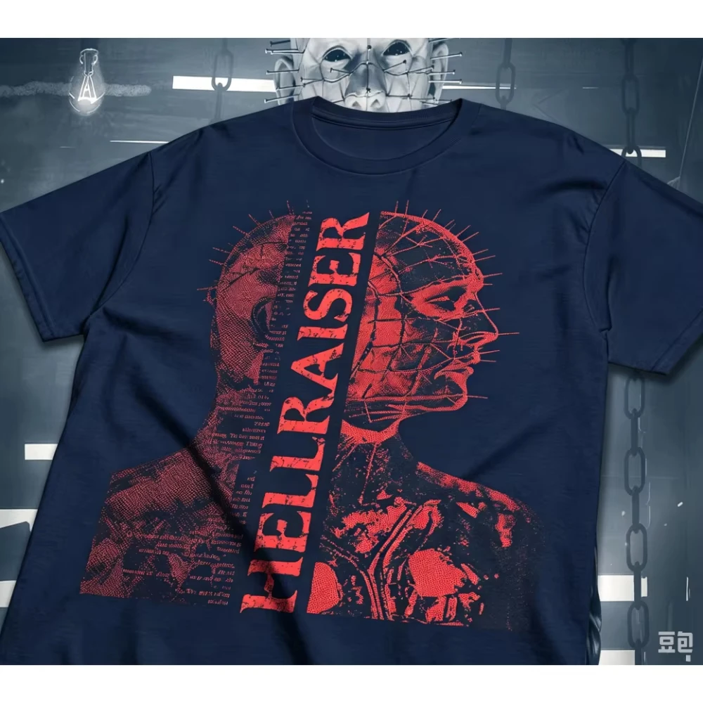 Hellraiser Pinhead T Shirt Men Women Cotton Graphic Printed Vintage Retro Horror Movie Cult Classic Streetwear Casual Hot Sale