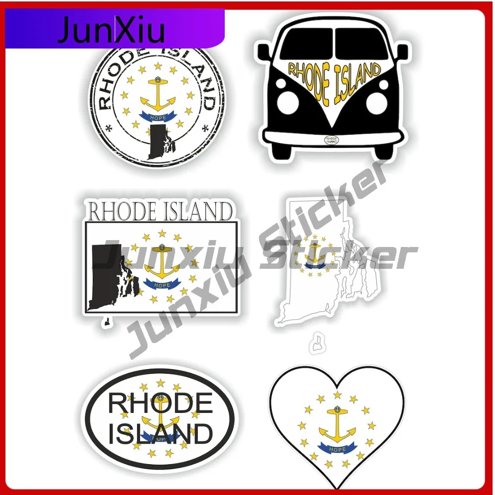 

Rhode Island Trendy Wall UV Resistant Decal Accessory Custom Laptop Window Set Fade Sticker Bumper Proof Waterproof Cute Vinyl