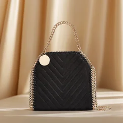 【2025 Trendy Tote & Shoulder Bag】Designer Women's Messenger Crossbody Bag with Detachable Chain Stylish Hand-Woven Handbag