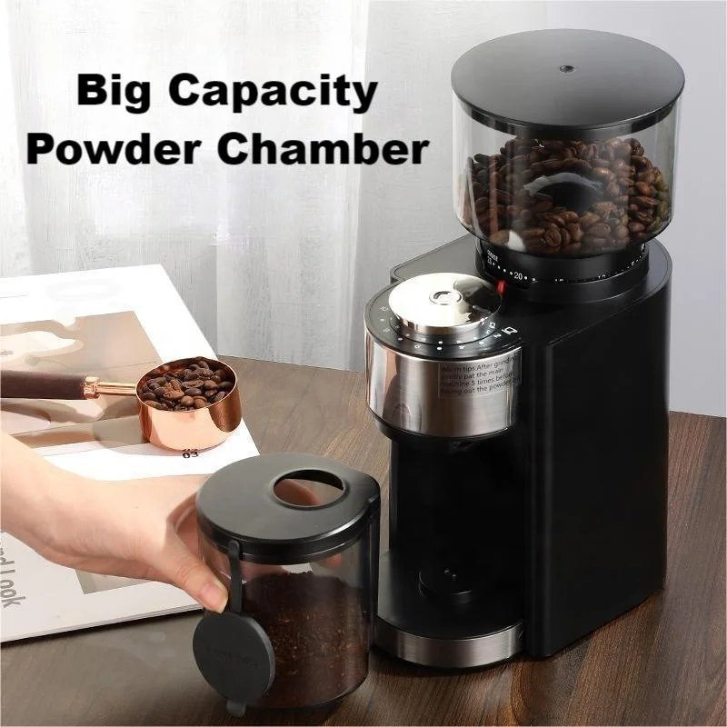 Professional Spatter-proof Anti-clogged Industria Coffee Machine Electric Conical Burr Commercial Coffee Grinder  for Espresso