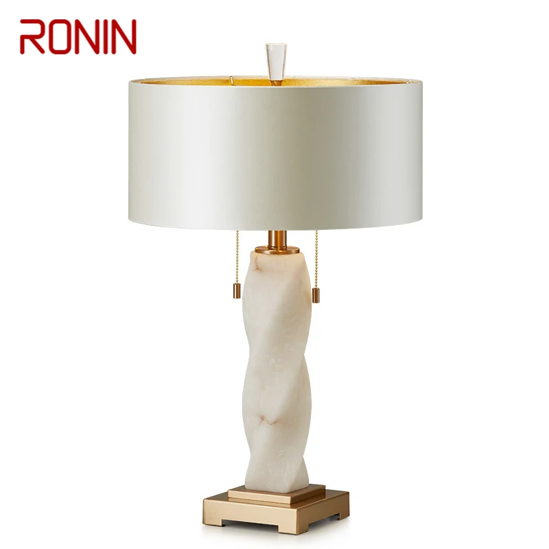 

RONIN Contemporary Marble Table Lamp Nordic Fashionable Living Room Bedroom Personality Creative LED Decoration Desk Light