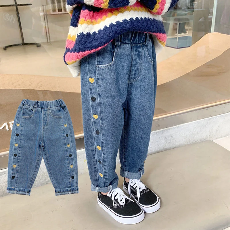 

Girl Leggings Kids Baby Long Jean Pants Trousers 2022 Cute Spring Autumn Toddler Outwear Cotton Comfortable Children Clothing