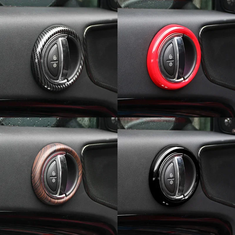 Internal Door Handle Carbon Fiber Decorative Outer Sticker Cover Hous ing For M Coope r Coutry F 60 Hatchback Accessories