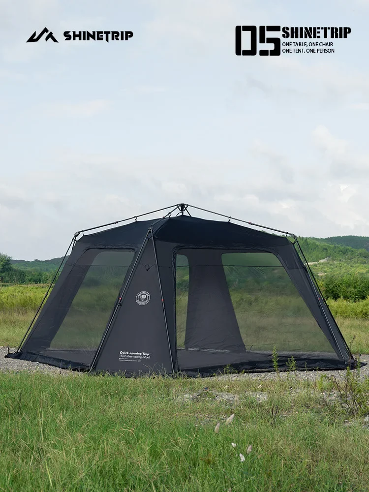 

ShineTrip Quick Opening Large Camping Tent Sun Resistant Wind Resistant Waterproof Large Space Camping Tent