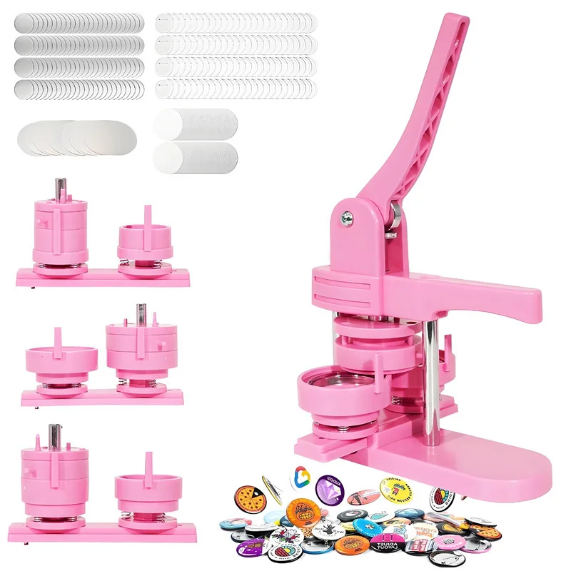 All-in-one making machine, exchangeable mold pressing labor-saving badge DIY plastic badge