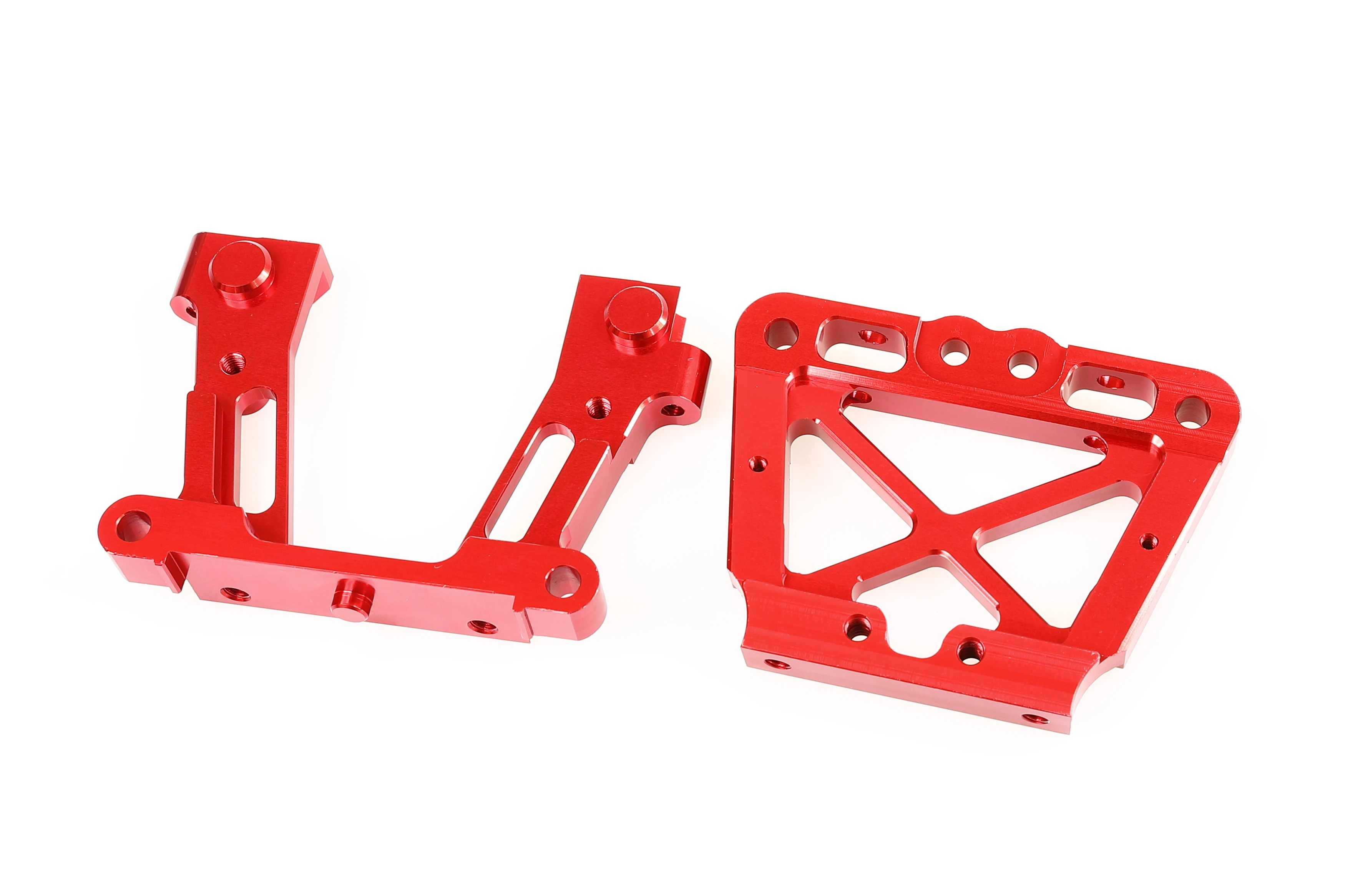 

GTBRacing CNC Aluminum Rear Bulkhead Brace for 1/5 RC Car HPI Baja 5B 5SC SS ROVAN, KM (Silver/Red)