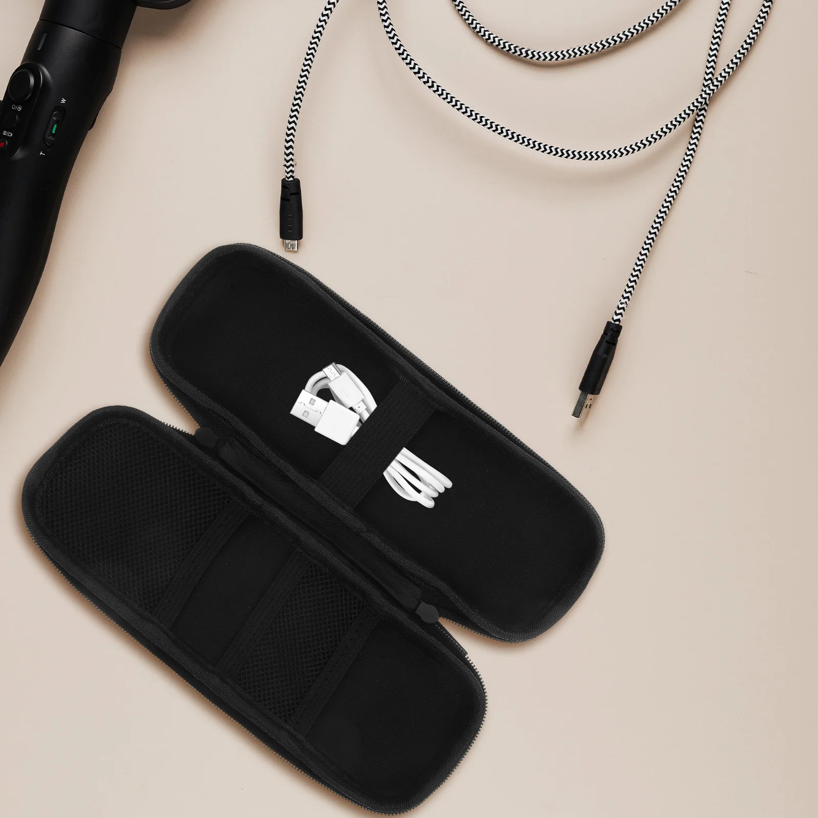 Data Cable Storage Box Portable Durable Stylus Holder Simple Design Protective Cover Compatible Pencil Charging Cable