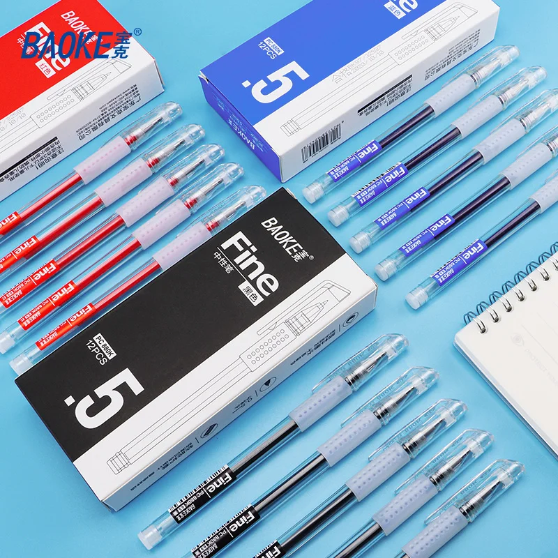 baoke grande capacidade office gel pen pc880k 05 mm 01