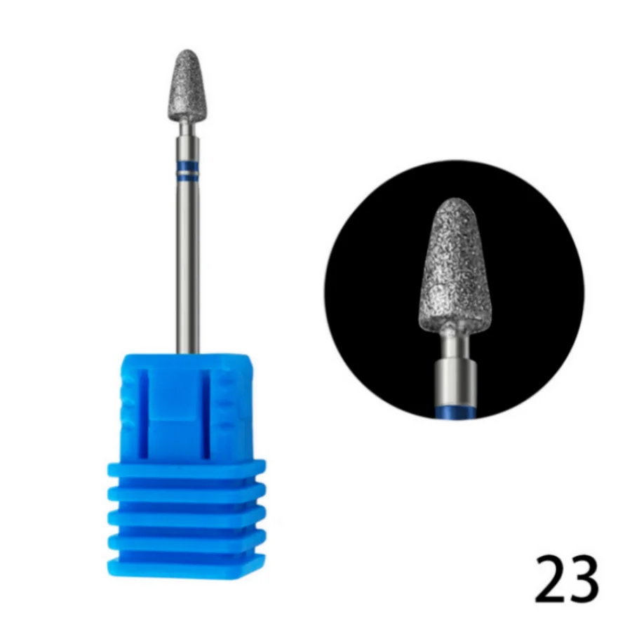 Punta per trapano per unghie diamantata da 1 pezzo punta a sfera da 3/32 "punta per levigatrice per unghie pulita per cuticole per strumenti per unghie per Manicure per trapano elettrico per unghie