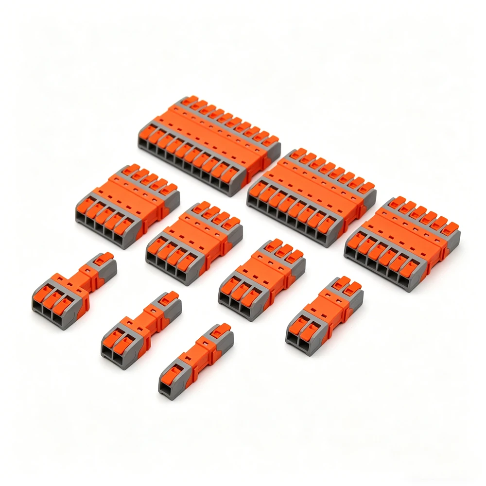 

5/10PCS Quick Electrical Wire Connectors Lever Splicing Docking 2 3 Pins Universal Compact Cable Wiring Push-in Terminals Blocks