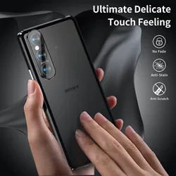 360 Metal Magnetic Case For Sony Xperia 1 VII VI V Double Sided Glass Aluminum Alloy Frame Cover For Sony Xperia 5 10 V VI Coque