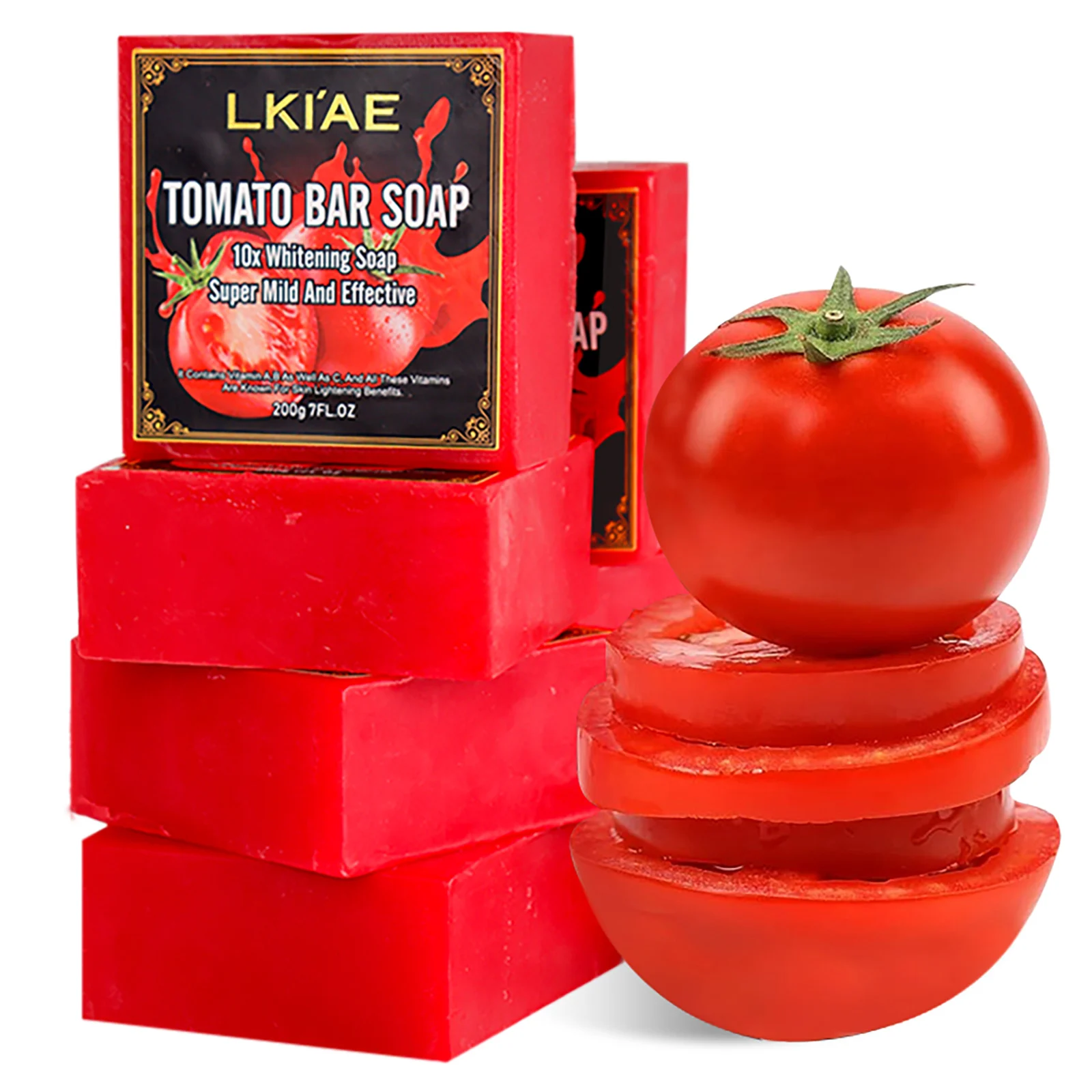 LKIAE Vegetable Glycerine Vegan Friendly Beauty Skin Care Ultra Lightening Natural Bath Tomato Soap Whitening For Dark Spots