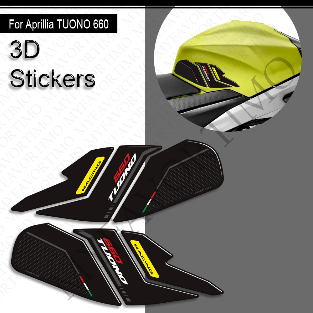 

For Aprilia TUONO660 TUONO 660 Protector Motorcycle Tank Pad Cap TankPad Gas Fuel Oil Kit Knee Fender Stickers Decals