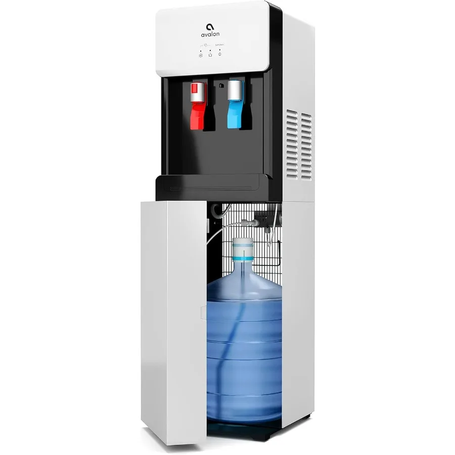 

A6SC-WHT Self Cleaning Touchless Bottom Loading Water Cooler Dispenser with Hot and Cold Settings Child Lock Safety Feature UL