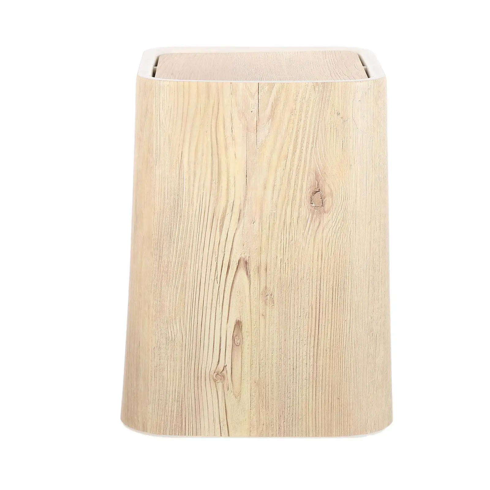 

Мусорная корзина под дерево в ретро-стиле с крышкой, в деревенском стиле, для ванной, кухни, офиса, спальни, декоративная, пластиковая