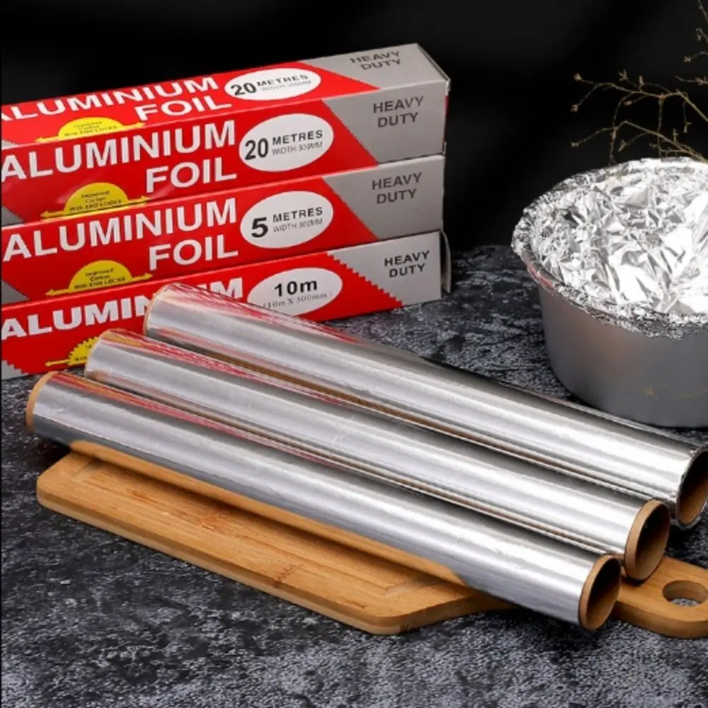 5m/10m/20m Disposable Tin Foil Paper Food-grade Thickened Barbecue Foil Heat-Resistant Oil-proof Baking Paper