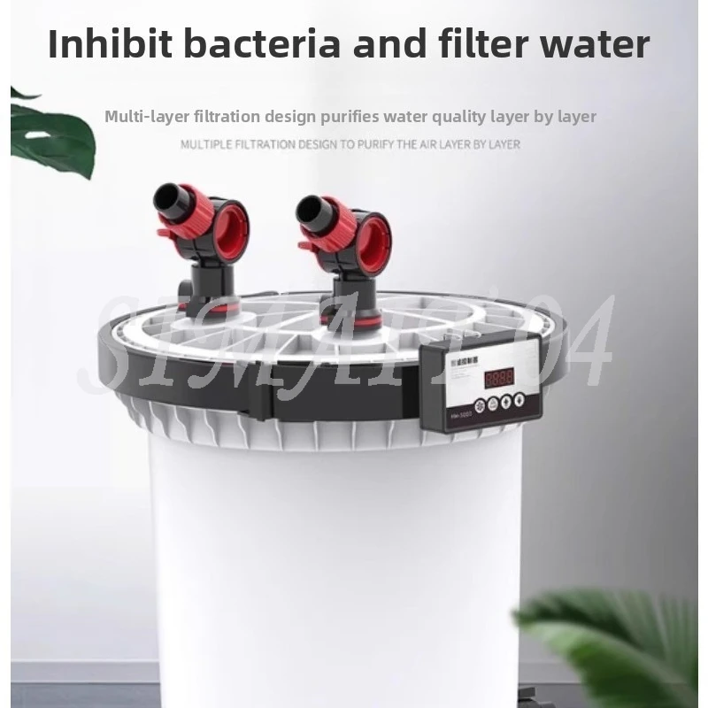Large Fish Tank Filter Equipment, Frequency Conversion HW3000 Tank External Filter, Aquarium, External Silent